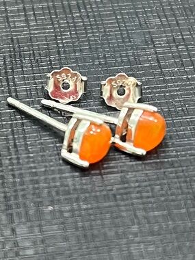 0.25 Ct Natural Fire Opal 14KGP Earrings